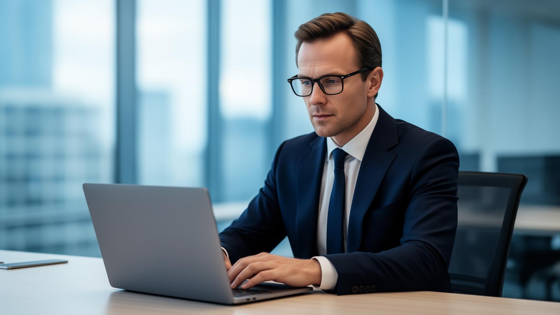 Consultor tributário trabalhando